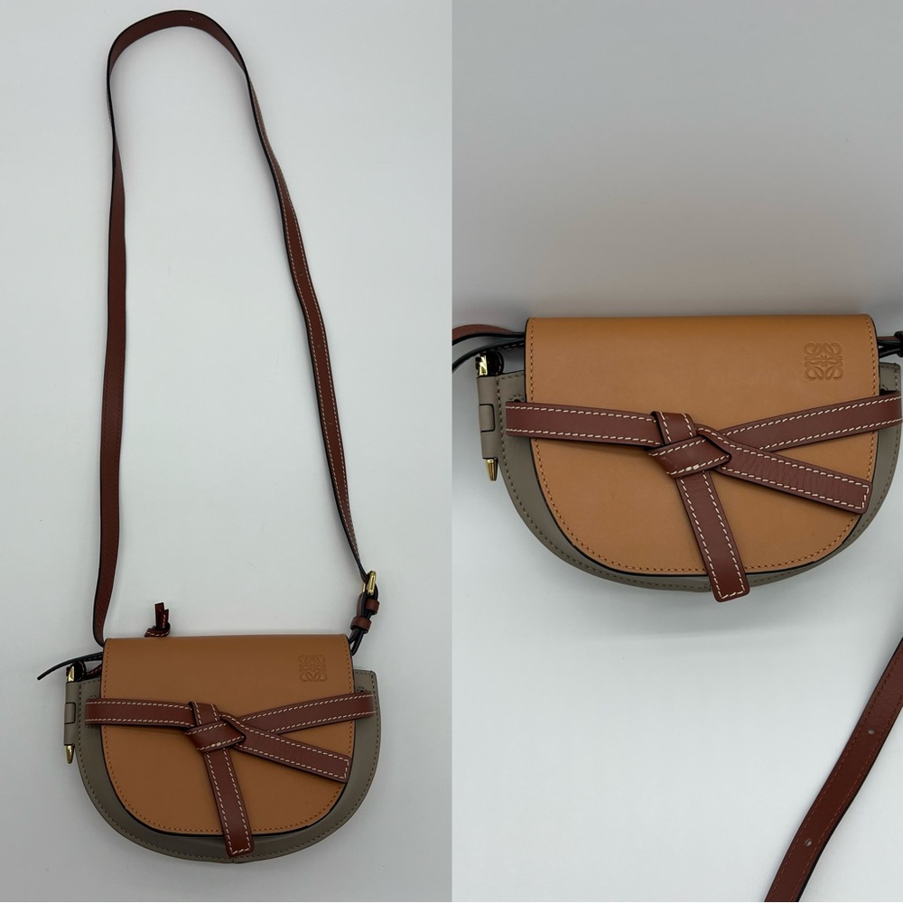 Authentic Loewe mini Gate dual bag in tricolors - Picture 6 of 17